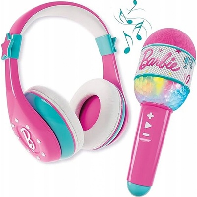 Lisciani BARBIE HUDEBNÍ MIKROFON A BLUETOOTH SLUCHÁTKA SVĚTLO ZVUK