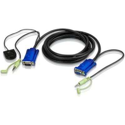 ATEN VanCryst Cable Превключвател на портове VGA + аудио, 3 м - 2L-5203B (2L-5203B)