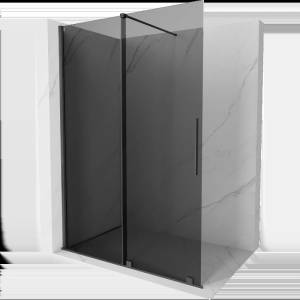 Mexen Velar плъзгаща се душ стена Walk-in 130 x 200 см, графит 8 mm, четкано gun gray - 871-130-000-43-66 (871-130-000-43-66)