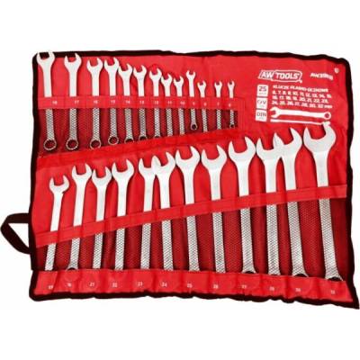 AWTools Sada kombinovaných klíčů 25 kusů 6mm-32mm matný AW39818