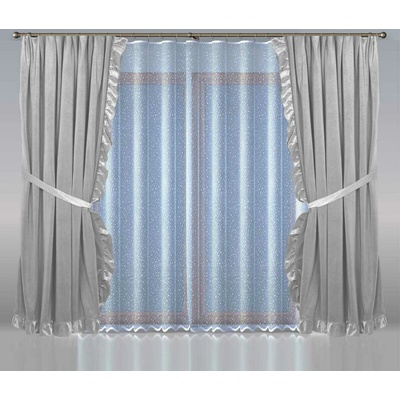 Forbyt Závěs, Bonadea komplet 3 ks, světle šedá, 150 x 250 cm METRÁŽ: 250 cm