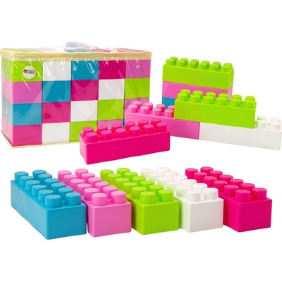 mamido Velké podlouhlé stavebnice v tašce barevné samolepky 20 ks