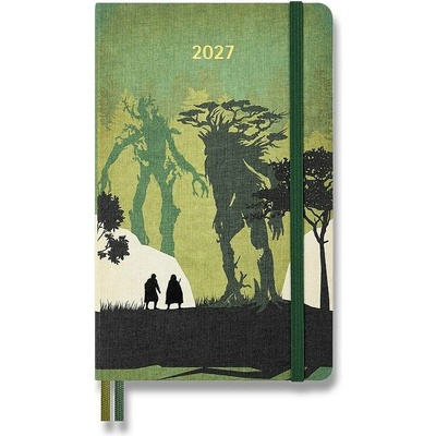 Moleskine Lord of Rings A5 denní 2027 zelený