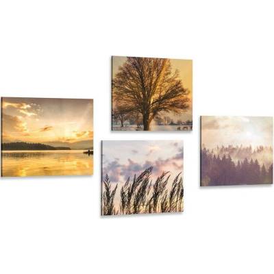 Set obrazů přírodní krásy - 4x 40x40
