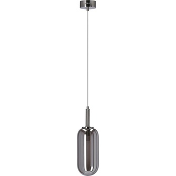 Candellux Антрацит LED висящо осветително тяло със стъклен абажур ø 13 cm Fiuggi - Candellux Lighting (50133214)