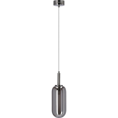 Candellux Антрацит LED висящо осветително тяло със стъклен абажур ø 13 cm Fiuggi - Candellux Lighting (50133214)