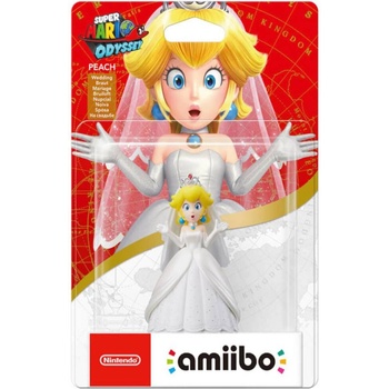 Image 1 of Nintendo Peach Wedding Outfit Super Mario Odyssey Collection Marca Amiibo