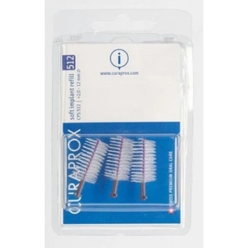 CURASEPT Междинни четки за зъби за импланти, Curaprox CPS 512 Soft Implant 3 Interdental Brushes