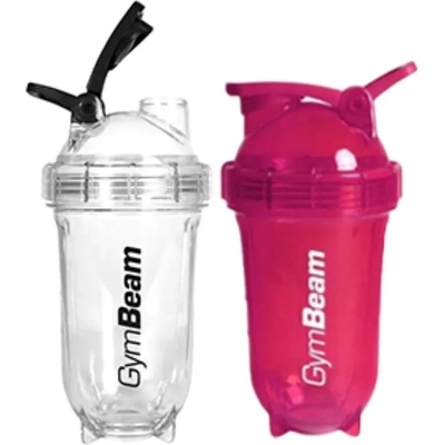 GymBeam Šejkr Tritan Clear Pink 500 ml