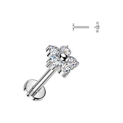 Šperky4U Piercing do brady PUSH IN labreta TITAN TIT1646-1208