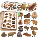 LEAN Toys Capybara Paper Stickers Set Real Images 50 pcs
