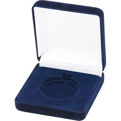 Krabička na medaili 4-5 cm MODRÝ SAMET