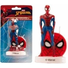 Dortová figurka Spiderman se svíčkou 9cm Dekora