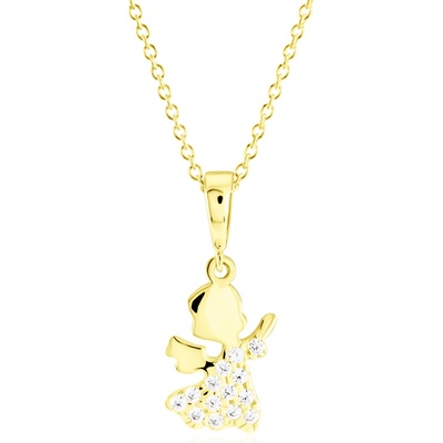 Gemmax Zlatý řetízek s andělíčkem GLSYB-01023-36261