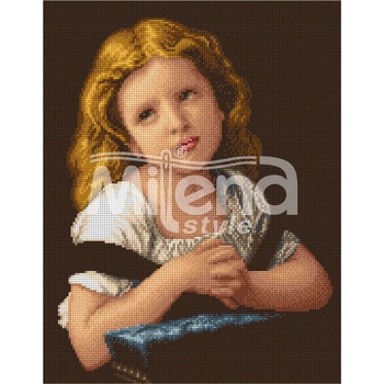 Milena Style Молитва (дете) - гоблен със схема конци dmc 1: 1