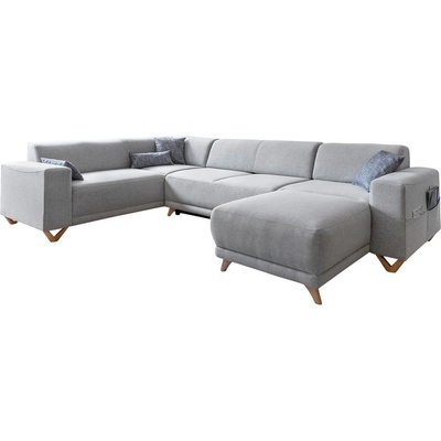 Miuform Светлосив разтегателен/с място за съхранение ъглов диван (ляв ъгъл/U форма) Classy Sophie - Miuform (B533LIN16)