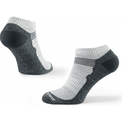 Zulu ponožky Merino Summer sivá/čierna