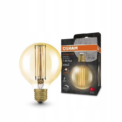 Osram LED žárovka VINTAGE GLOB GOLD 5.8W 2200K E27 DIM 80mm