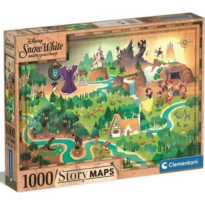 Clementoni Story Maps Sněhurka 1000 dielov