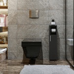 ASIR GROUP Шкаф с отделение за тоалетна хартия STAR 65x15 cм антрацит (AS0733)