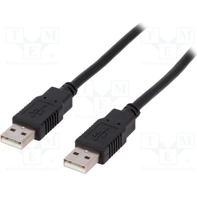 BQ Cable CAB-USB2AA/1.0-BK USB 2.0, USB, A vidlice, z obou stran, 1m, černý