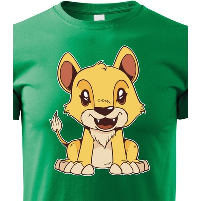 dětské triko Lev zelená
