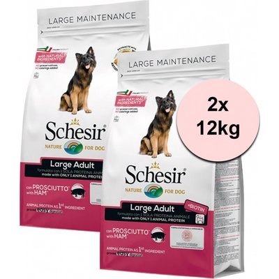 Schesir Dog Large Adult Bravčová šunka s ryžou 12 kg