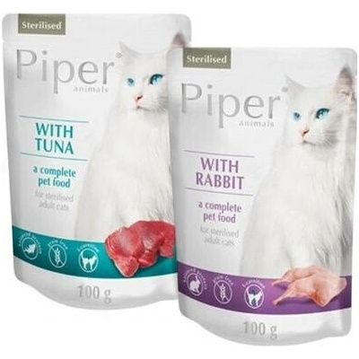 Piper Sterilised s králíkem a tuňákem 24 x 100 g
