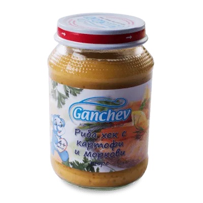 Ганчев пюре Риба хек с картофи и моркови