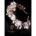 Radi handmade Дизайнерска диадема с светло розови хортензии (904)