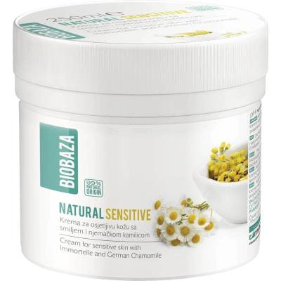 Biobaza Крем за чувствителна кожа с лайка и безсмъртниче Natural Sensitive, 250 ml