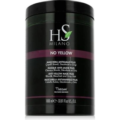 HS MILANO No Yellow Anti-Yellow Mask маска за коса за неутрализиране на жълти тонове 1000 ml унисекс