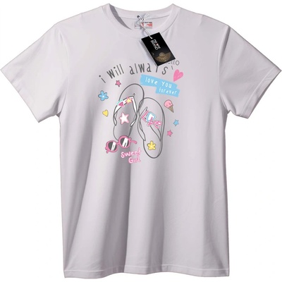 NOONEBRAND Тениска Любов и Сладко Момиче - 2XL, Black