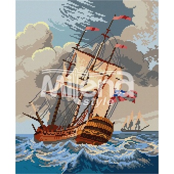 Milena Style Малката фрегата - гоблен със схема конци Ariadna 1: 4