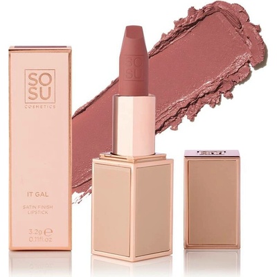 SOSU Cosmetics Saténová lesklá rtěnka Satin Lipstick It Gal 3,2 g