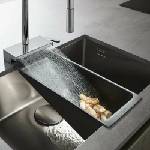 Hansgrohe Цедка за мивка Hansgrohe F14 черен мат (40963000) Мивка за вграждане