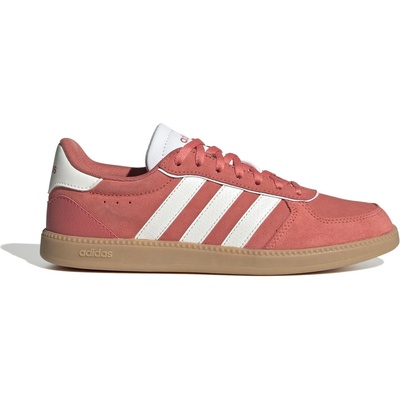 adidas Дамски маратонки Adidas Breaknet Sleek Suede Trainers Womens - Scarlet/Wht/Gum