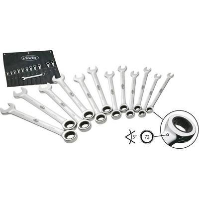 Vigor sada račňových kľúčov 12-dielna 8 - 19 mm V1031
