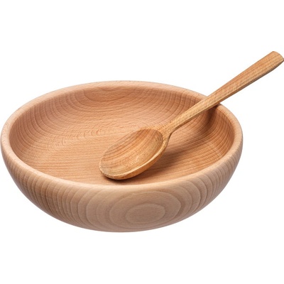 ČistéDřevo miska + lžíce sada 20 cm 21 cm