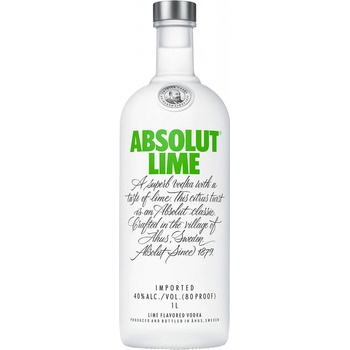 Absolut Lime 40% 1 l (holá láhev)