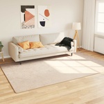 vidaXL Каса за килим MARSA Кремаво 190 x 300 см Полиестер и PVC (42023070)