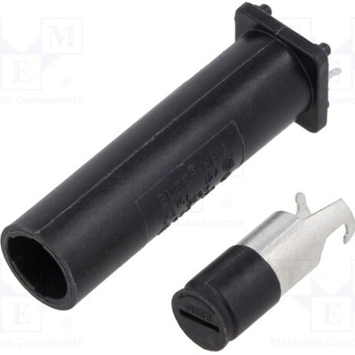 EATON/BUSSMANN BK-HBV-I-R Zásuvka; THT; 6,3x32mm; -40÷85°C; 16A; termoplast; UL94V-0; černá