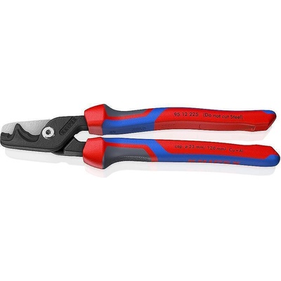 KNIPEX Ножици за рязане на кабел до 120мм2, синьо-червена ръкохватка 225мм, Knipex (K9512225)