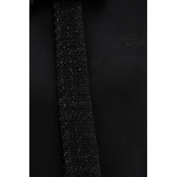 Karl Lagerfeld Тениска с яка Karl Lagerfeld дамска в черно B1W17011 (B1W17011)