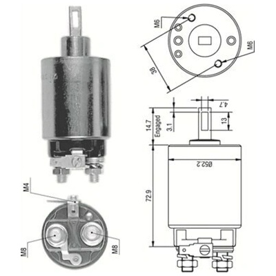 Elektromagnetický spínač pre żtartér MAGNETI MARELLI 940113050276