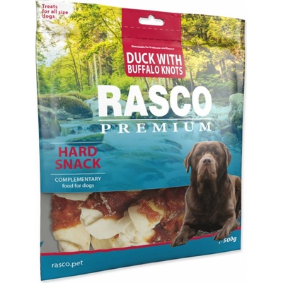Rasco Premium byvolia koža s kačacím mäsom uzly 5 cm 500 g
