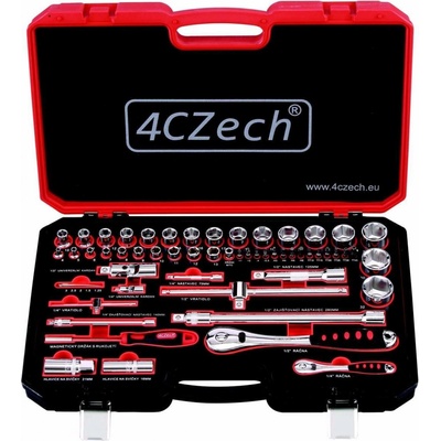 4CZech 4CZ-146-59-120 Gola sada 1/4", 1/2"; šestihran, bity