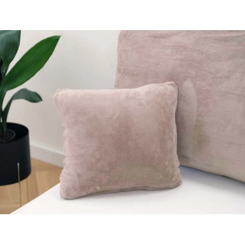 MKLozkoviny.sk mikroplyš Laura cappuccino 40 x 40 cm