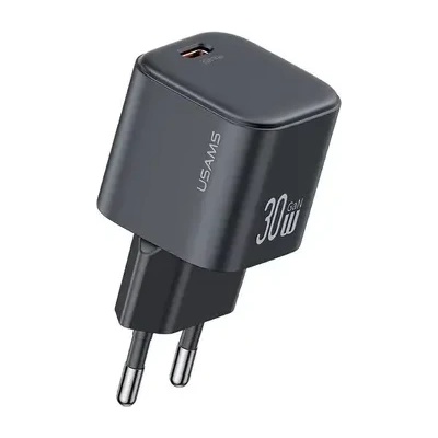 USAMS Бързо зарядно устройство USAMS USAMS US-CC262 USB-C 30W GaN FAST CHARGE, черен (CC262TC01)