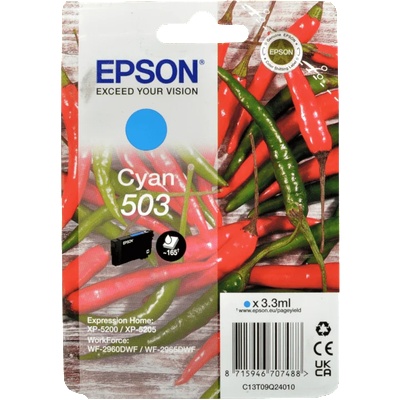 Epson 503 T09Q240 C13T09Q24010 циан (cyan) оригинална касета (C13T09Q24010)